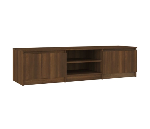 Mueble para TV madera contrachapada marrón roble 140x40x35,5 cm