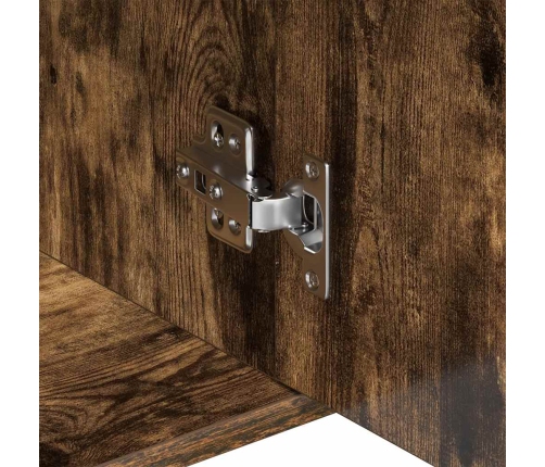 Aparador madera contrachapada color roble ahumado 88x30x70 cm