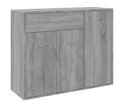 Aparador de madera contrachapada gris Sonoma 88x30x70 cm