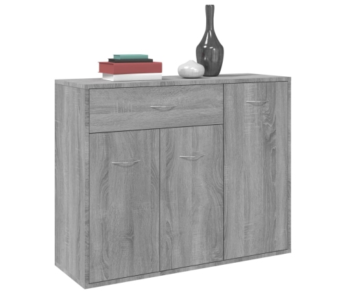 Aparador de madera contrachapada gris Sonoma 88x30x70 cm