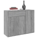 Aparador de madera contrachapada gris Sonoma 88x30x70 cm