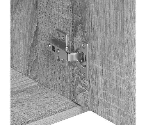 Aparador de madera contrachapada gris Sonoma 88x30x70 cm