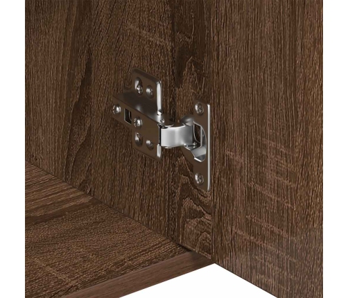 Aparador madera contrachapada color roble marrón 88x30x70 cm