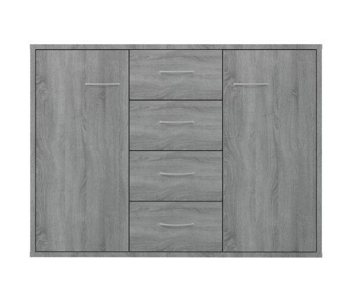 Aparador de madera contrachapada gris Sonoma 88x30x65 cm