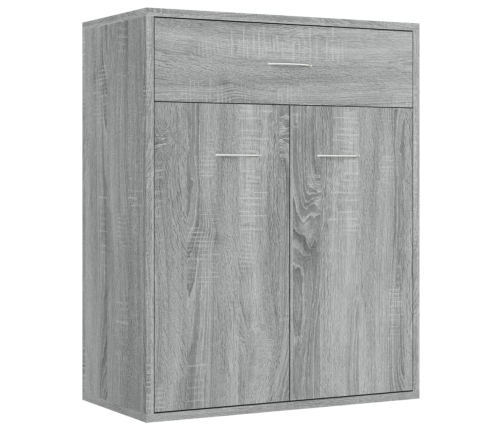 Aparador de madera contrachapada gris Sonoma 60x30x75 cm