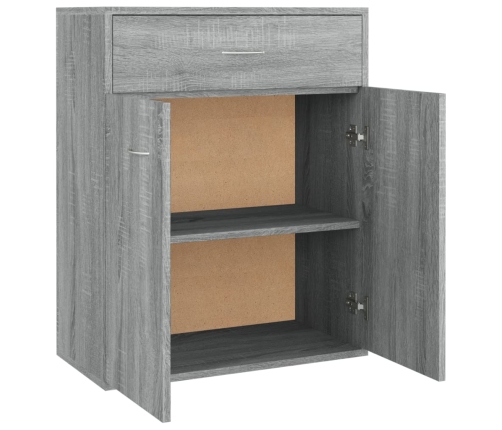 Aparador de madera contrachapada gris Sonoma 60x30x75 cm