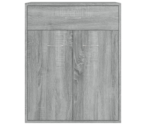 Aparador de madera contrachapada gris Sonoma 60x30x75 cm