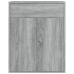 Aparador de madera contrachapada gris Sonoma 60x30x75 cm