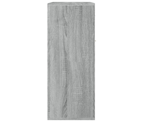 Aparador de madera contrachapada gris Sonoma 60x30x75 cm