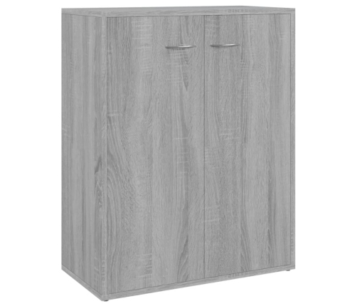 Aparador de madera contrachapada gris Sonoma 60x30x75 cm