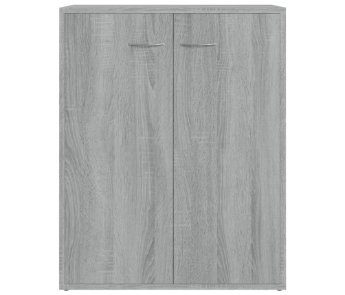 Aparador de madera contrachapada gris Sonoma 60x30x75 cm