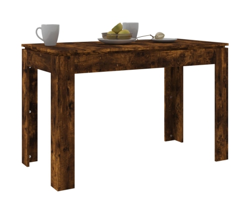 Mesa de comedor madera de ingeniería roble ahumado 120x60x76 cm