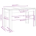 Mesa de comedor madera de ingeniería roble ahumado 120x60x76 cm