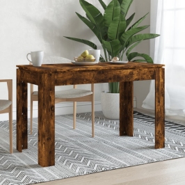 Mesa de comedor madera de ingeniería roble ahumado 120x60x76 cm