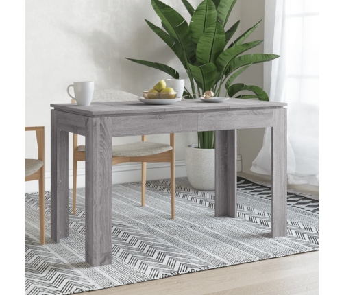 Mesa de comedor madera de ingeniería Sonoma gris 120x60x76 cm