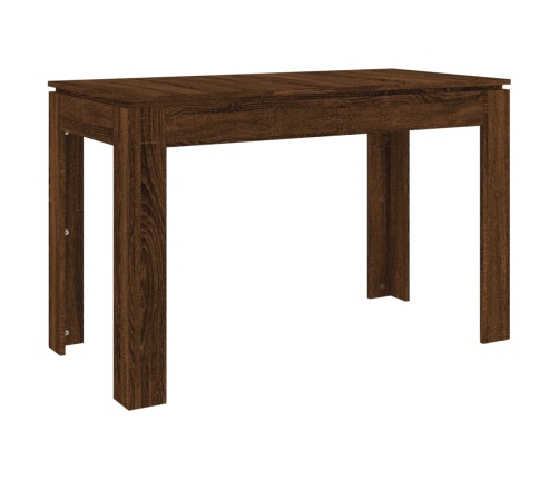 Mesa de comedor madera de ingeniería marrón roble 120x60x76 cm