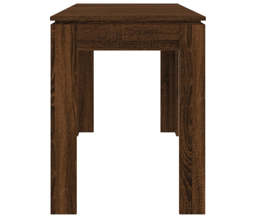 Mesa de comedor madera de ingeniería marrón roble 120x60x76 cm