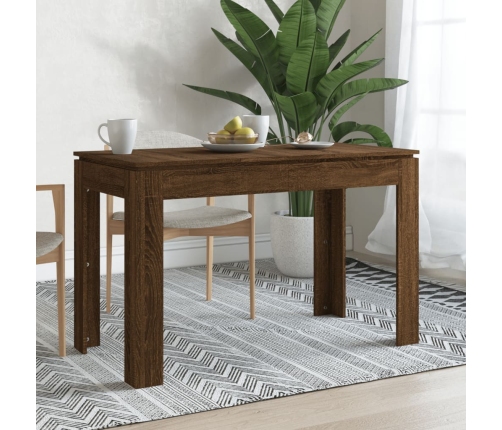 Mesa de comedor madera de ingeniería marrón roble 120x60x76 cm