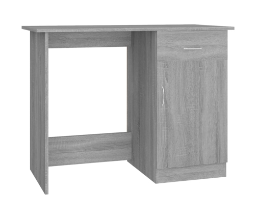 Escritorio de madera contrachapada gris Sonoma 100x50x76 cm