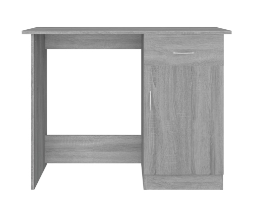 Escritorio de madera contrachapada gris Sonoma 100x50x76 cm