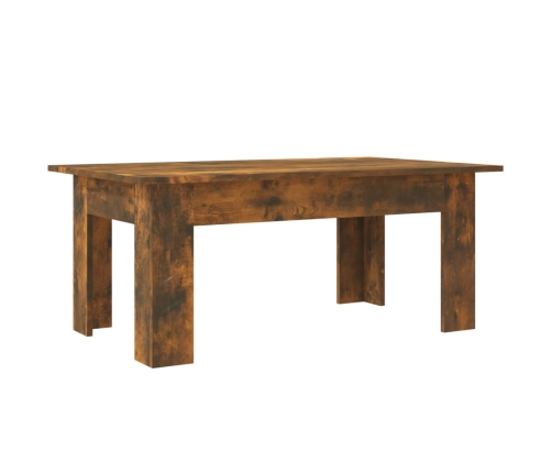 Mesa de centro madera contrachapada roble ahumado 100x60x42 cm