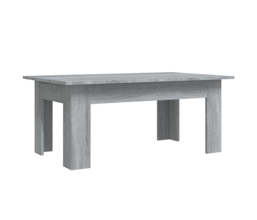 vidaXL Mesa de centro de madera contrachapada gris Sonoma 100x60x42 cm