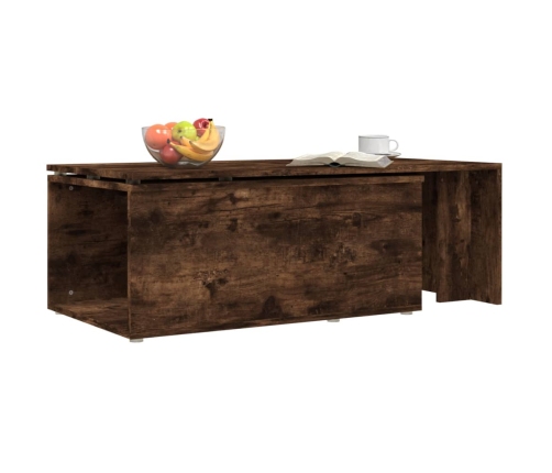 Mesa de centro madera contrachapada roble ahumado 150x50x35 cm