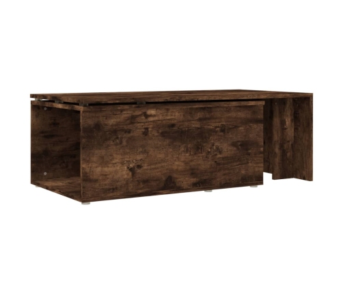 Mesa de centro madera contrachapada roble ahumado 150x50x35 cm