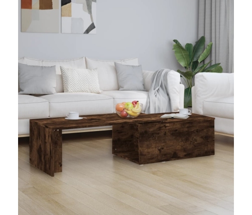 Mesa de centro madera contrachapada roble ahumado 150x50x35 cm