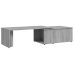 Mesa de centro de madera contrachapada gris Sonoma 150x50x35 cm