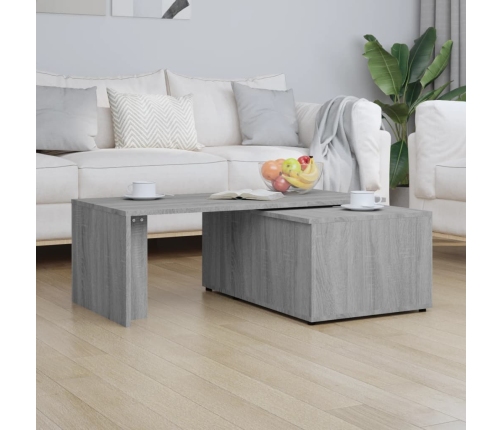 Mesa de centro de madera contrachapada gris Sonoma 150x50x35 cm