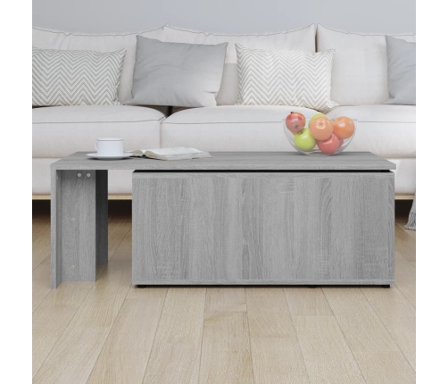 Mesa de centro de madera contrachapada gris Sonoma 150x50x35 cm