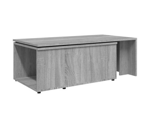 Mesa de centro de madera contrachapada gris Sonoma 150x50x35 cm