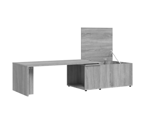 Mesa de centro de madera contrachapada gris Sonoma 150x50x35 cm