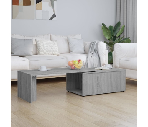 Mesa de centro de madera contrachapada gris Sonoma 150x50x35 cm