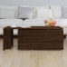 Mesa de centro madera contrachapada marrón roble 150x50x35 cm