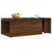 Mesa de centro madera contrachapada marrón roble 150x50x35 cm