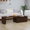 Mesa de centro madera contrachapada marrón roble 150x50x35 cm