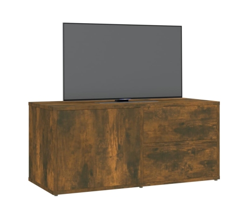 Mueble para TV madera contrachapada roble ahumado 80x34x36 cm