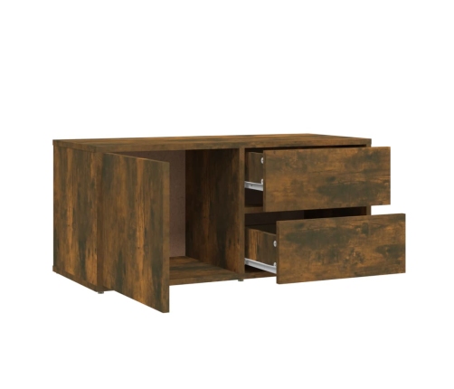 Mueble para TV madera contrachapada roble ahumado 80x34x36 cm