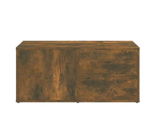 Mueble para TV madera contrachapada roble ahumado 80x34x36 cm