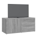 Mueble de TV madera contrachapada gris Sonoma 80x34x36 cm