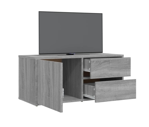 Mueble de TV madera contrachapada gris Sonoma 80x34x36 cm