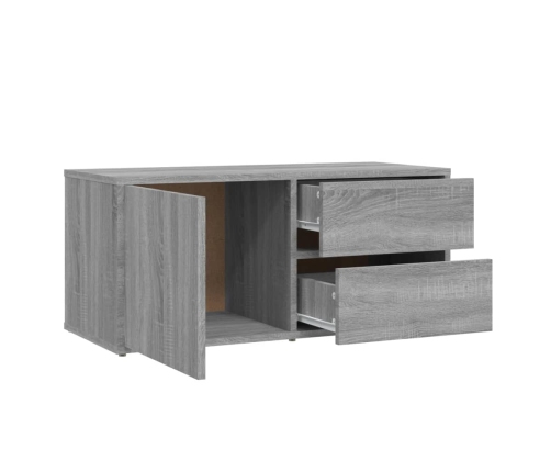 Mueble de TV madera contrachapada gris Sonoma 80x34x36 cm