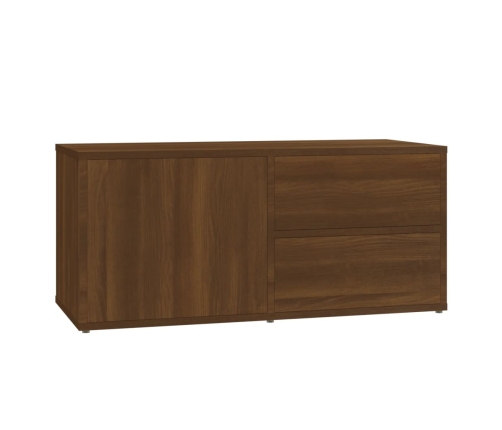 Mueble de TV madera contrachapada roble marrón 80x34x36 cm