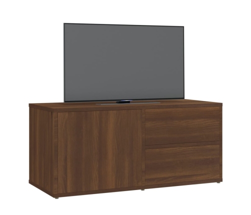 Mueble de TV madera contrachapada roble marrón 80x34x36 cm