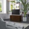 Mueble de TV madera contrachapada roble marrón 80x34x36 cm