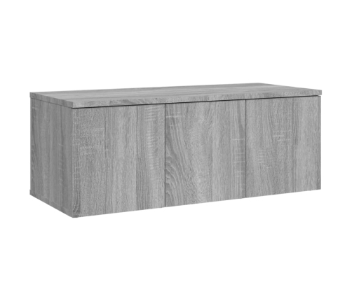 Mueble de TV madera contrachapada gris Sonoma 80x34x30 cm