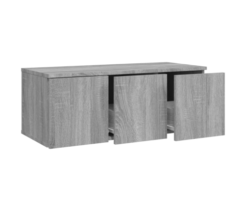 Mueble de TV madera contrachapada gris Sonoma 80x34x30 cm