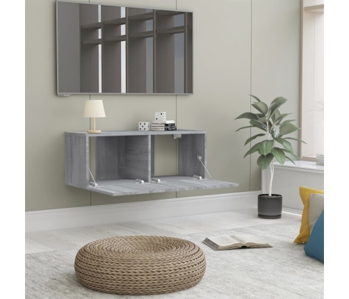 Mueble para TV madera de ingeniería gris Sonoma 80x30x30 cm